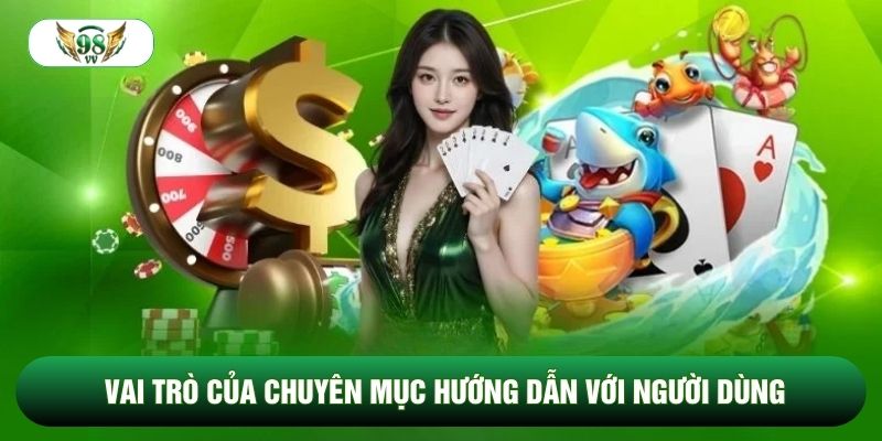 Vai trò của chuyên mục hướng dẫn với người dùng